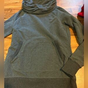 Teal cowl neck think sweatshirt